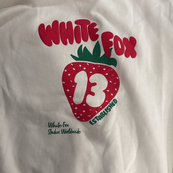 White Hoodie with Red Logo - Picture 2 of 5